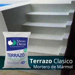 terrazo premezclado, mortero de marmol