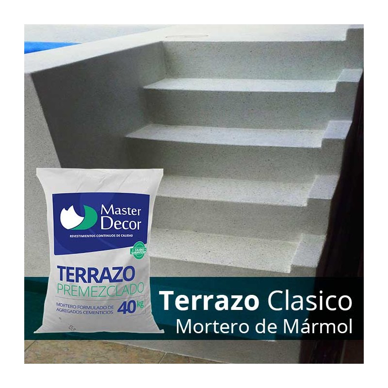 terrazo premezclado, mortero de marmol