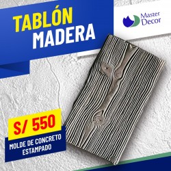 Molde de Piedra Tablon Madera por pieza
