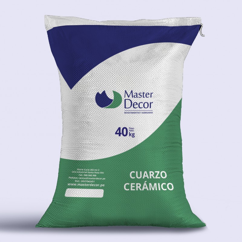 Agregados para revestimiento de acabados arquitectónicos, cuarzo cerámico