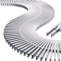 REJILLA PERIMETRAL PARA PISCINA DE 19.5CM X 35MM x 10ML. COLOR BLANCO